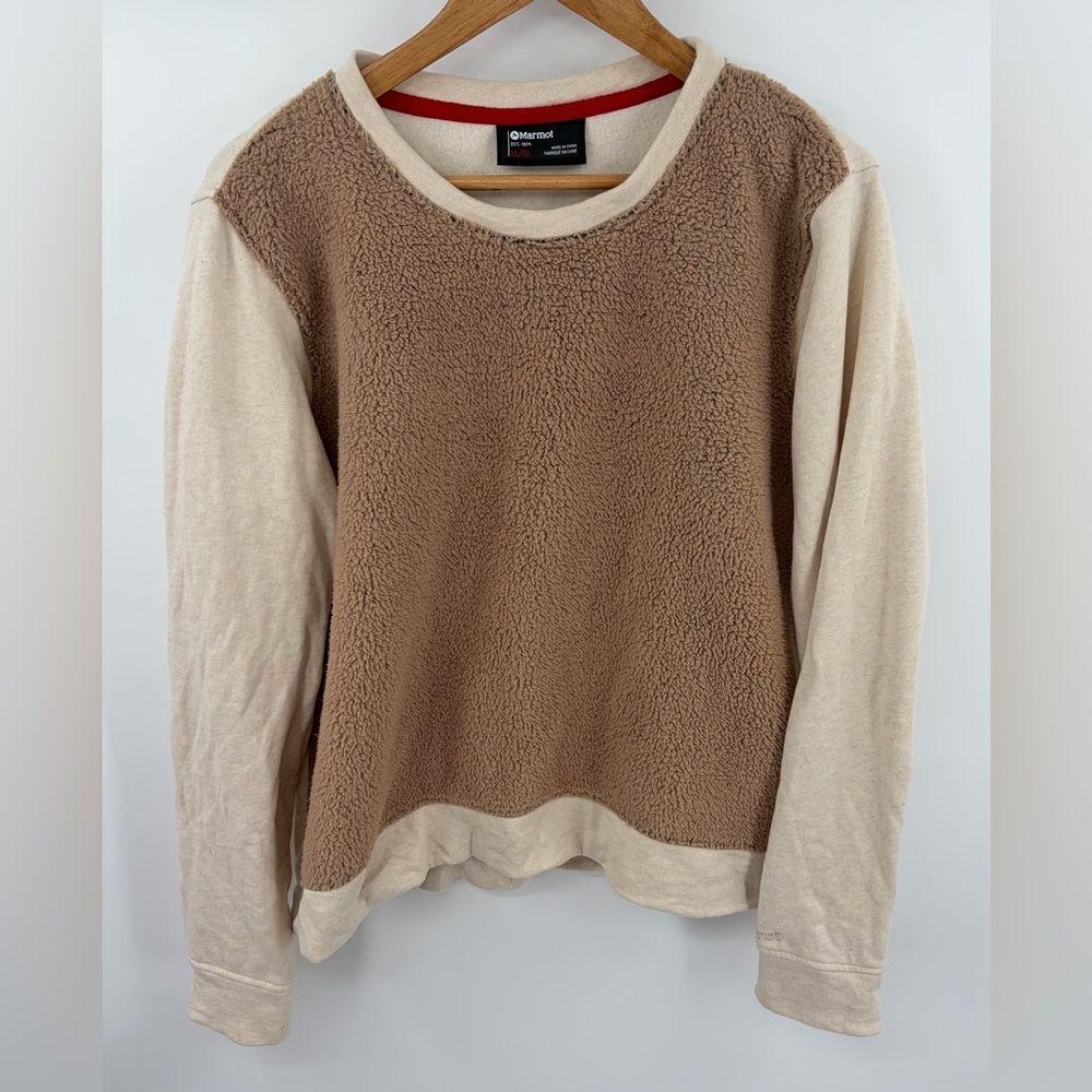 Marmot CN Sherpa front long sleeve crewneck sweatshirt women’s XL outdoor cozy